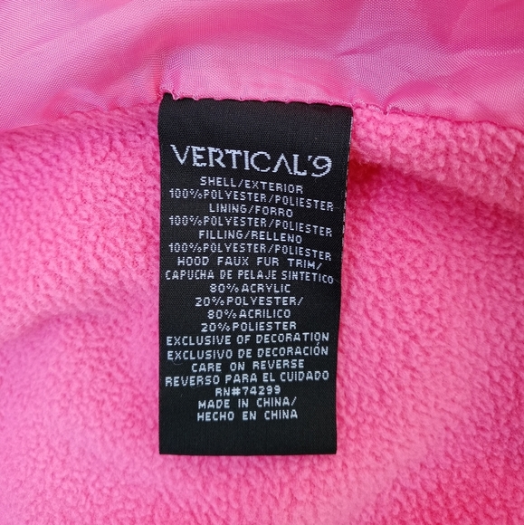 Vertical'9 Faux Fur Puffer jacket Sz 2T - Picture 7 of 8